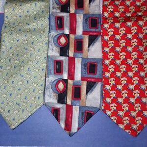 Men's Tie Metropolitan Museum of Art Lot‎ Of 3 Multi Colored Silk NeckTie--New--